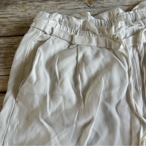 Reiss White Drawstring Pants Sz 4 Viscose - Picture 5 of 7